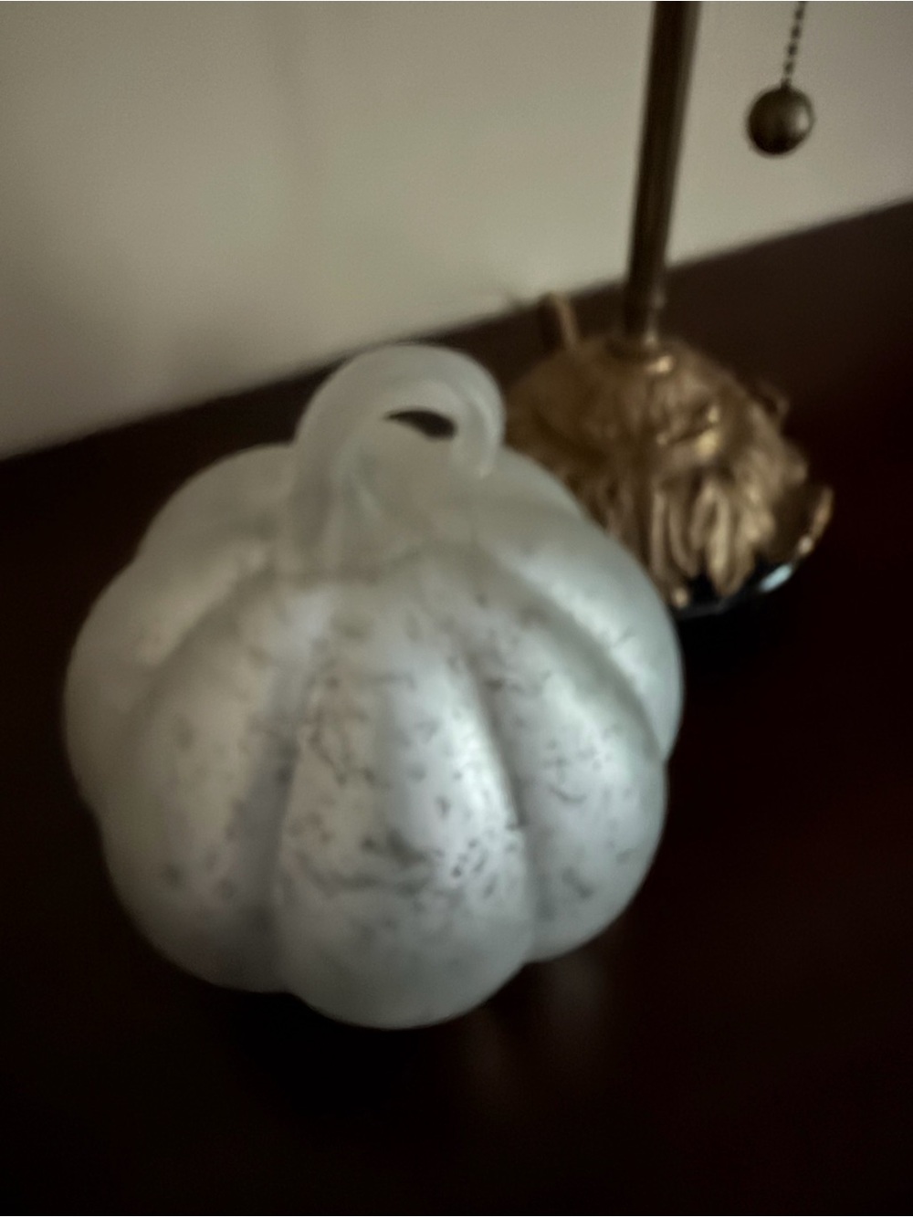 Pottery Barn Silver Mercury Glass Pumpkin
